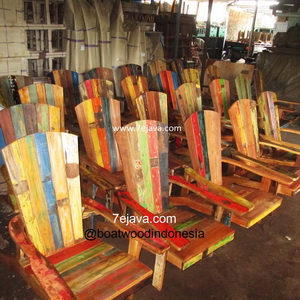 Recycled Boatwood Lazy Chairs 